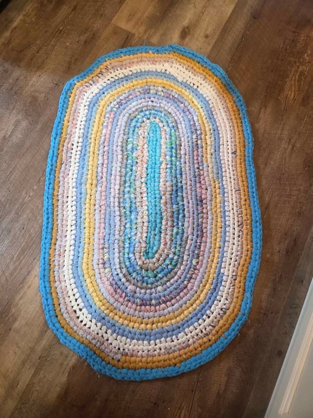 Colorful handmade rag rug